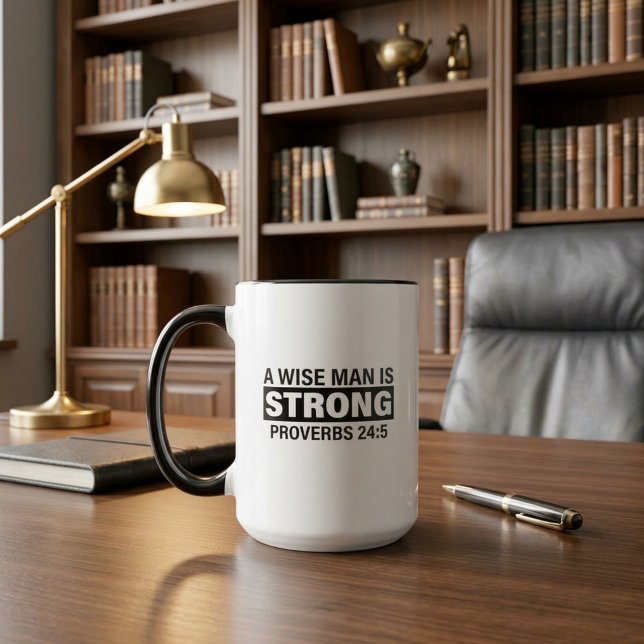 Tasse des Gottes - "Ein weiser Mensch ist stark" (Von Creator hochgeladen)