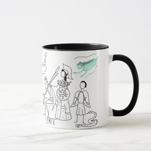 Tasse des griechischen Mythos Comix-Logos (Rechts)