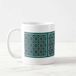 Tasse des grünen Gittermusters