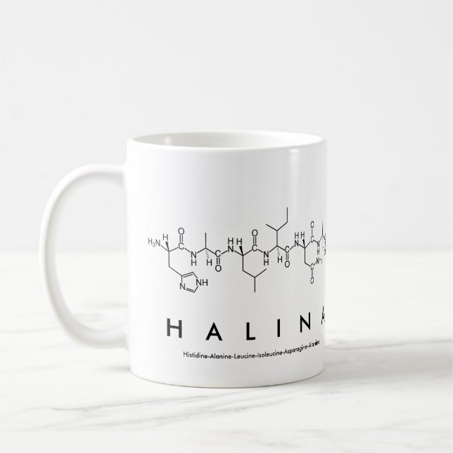 Tasse des Halina-Peptids (Links)