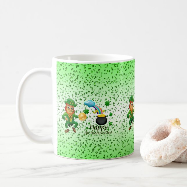 Tasse des Heiligen Patricks Leprechaun (Mit Donut)