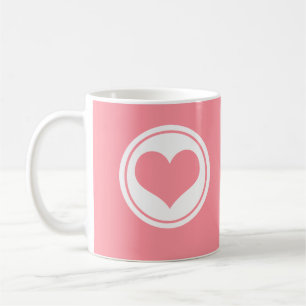 Tasse des Herzens, rosa