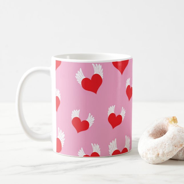 Tasse des Herzkaffees (Mit Donut)