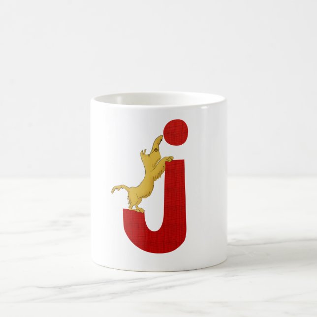 Tasse des Hundealphabet-J (Mittel)