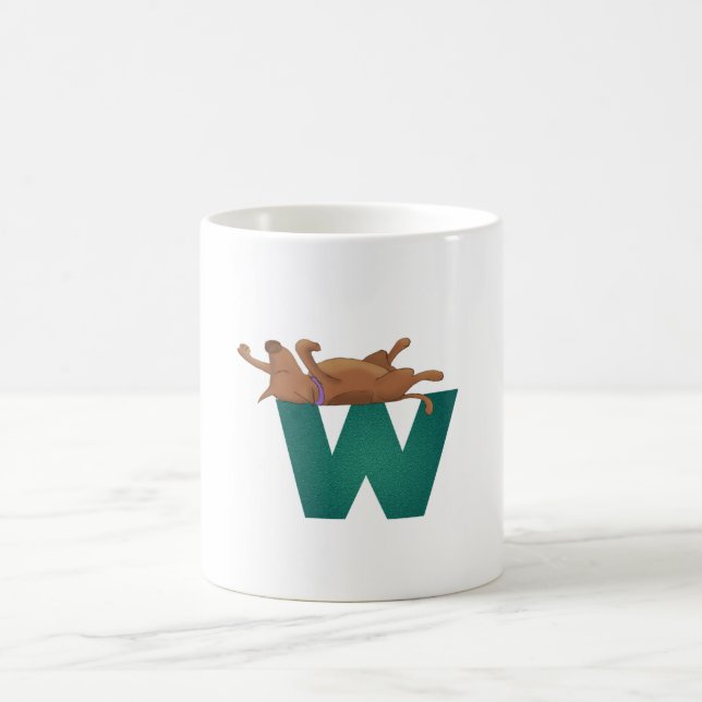 Tasse des Hundealphabet-W (Mittel)