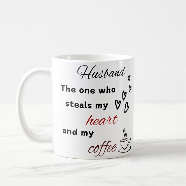 Tasse des Husband-Kaffees - der, der mir das Herz  (Links)