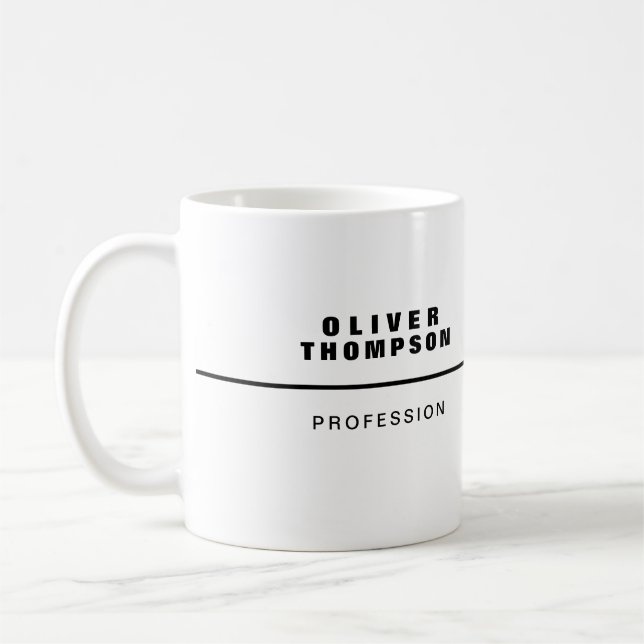 Tasse des Jobs mit Name (Links)