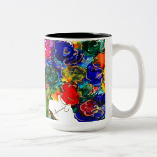 Tasse des Kaffees Blasen der Liebe