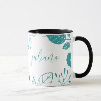 Tasse des Kaffees: Design der floralen Tasse