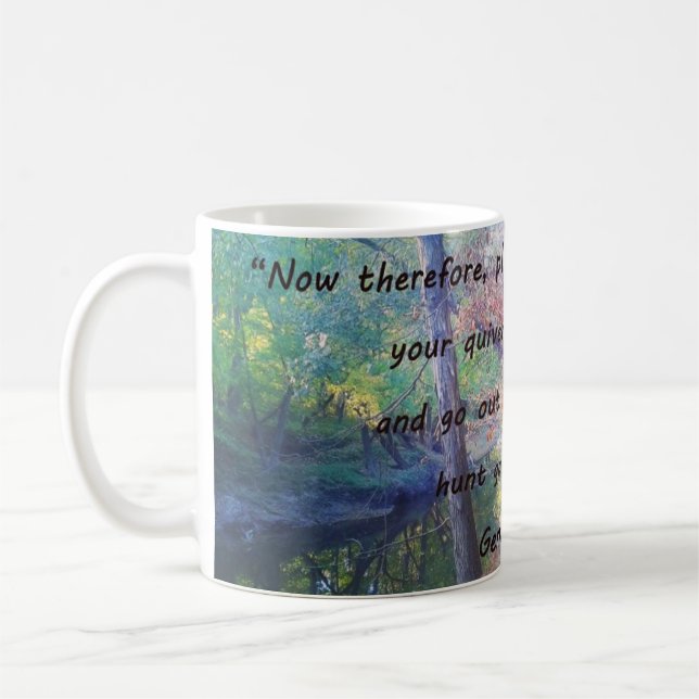 Tasse des Kaffees für den Jäger w Genesis (Links)
