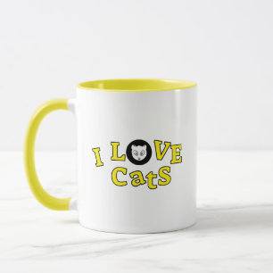 Tasse des Kaffees I Liebe Katzendesign