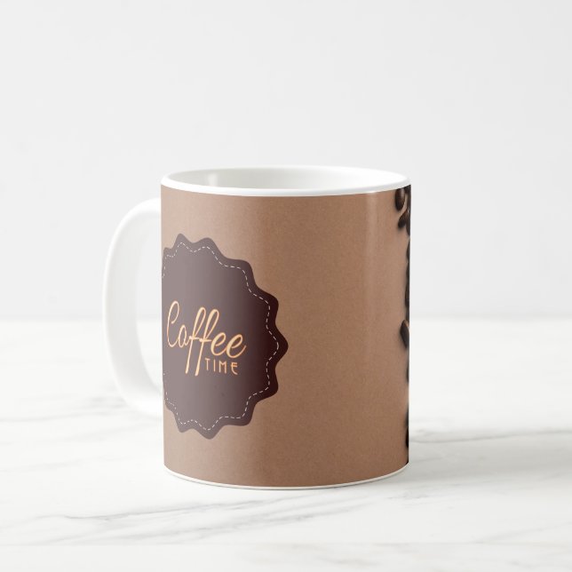 "Tasse des Kaffees: Jede Sekunde, jeder Moment" Kaffeetasse (Vorderseite Links)