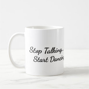 Tasse des Kaffees mit dem "Stoppen des Gesprächs,