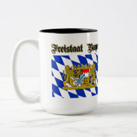 Tasse des Kaffees mit der bayerischen Wappen