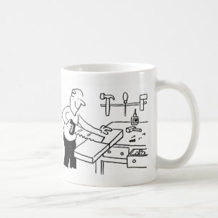 Tasse des Kaffees mit einer Illustration des Zimme