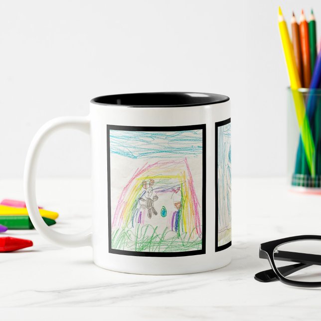 Tasse des Kaffees mit Kinderbildern Art 3 (Von Creator hochgeladen)