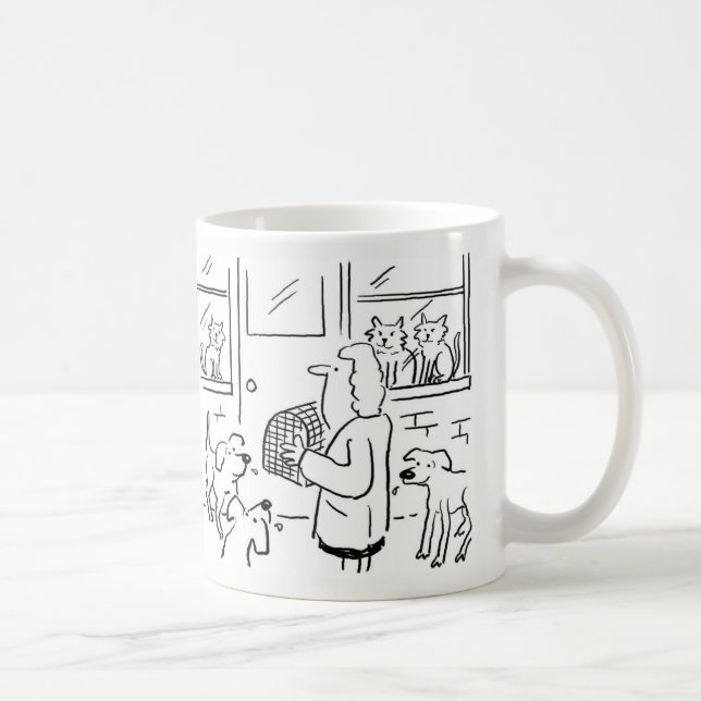 Tasse des Kaffees mit Tierärztliche Illustration (Rechts)