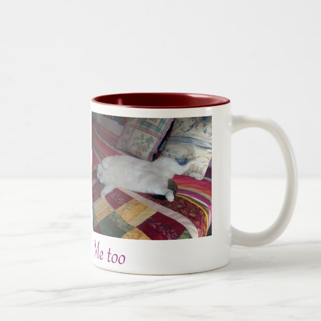 Tasse des Kaffees mit zwei Katzen (Rechts)