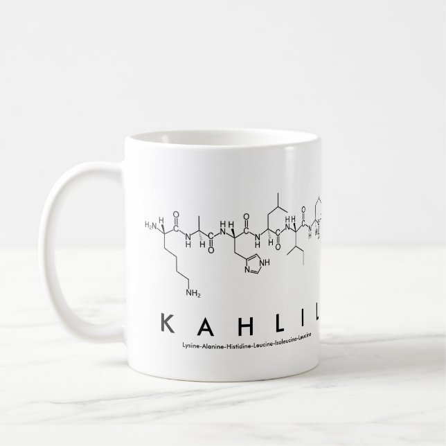 Tasse des Kahlil-Peptids (Links)