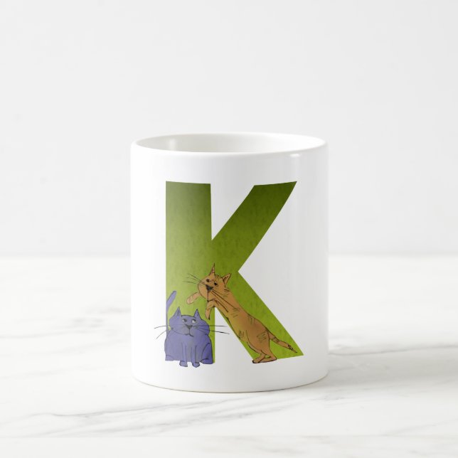 Tasse des Katzen-Alphabet-K (Mittel)