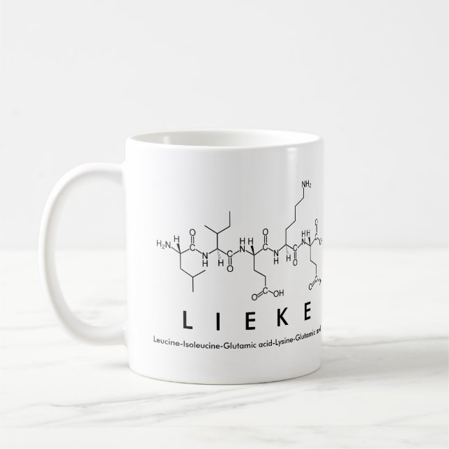 Tasse des Lieke-Peptids (Links)