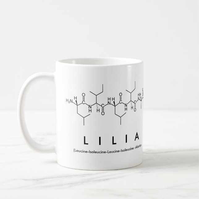 Tasse des Lilia-Peptids (Links)