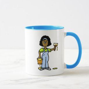 Tasse des Malernamens "Black Female House Painter"