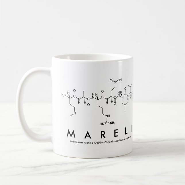 Tasse des Mareli Peptids (Links)