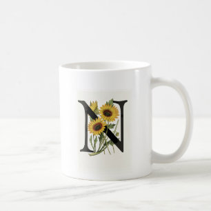 Tasse des Monogramm-Gänseblümchen-N