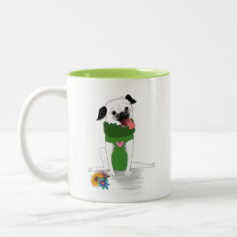 Tasse des Mops: Pugging Fabelhafte Zwei-Tone-Kaffe