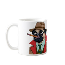 Tasse des Mops rauchen