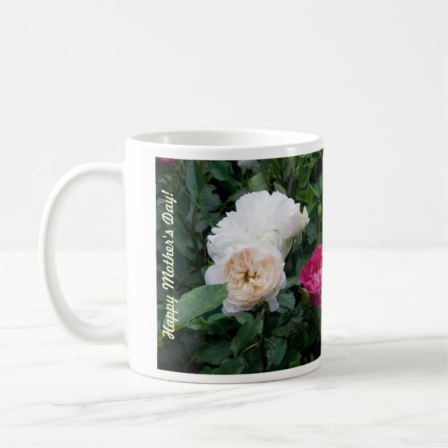 Tasse des Muttertags mit Rose (Links)
