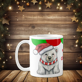 Tasse des niedlichen Santa Polar Bären Kid