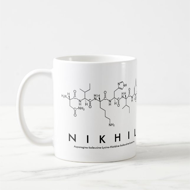 Tasse des Nikhil-Peptids (Links)