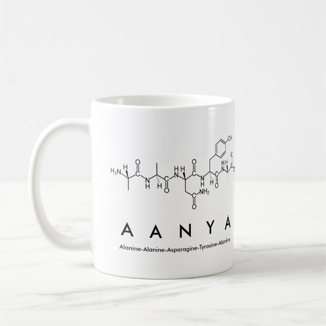 Tasse des Peptids Aanya (Links)