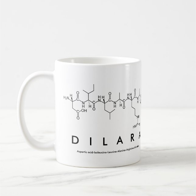 Tasse des Peptids Dilara (Links)