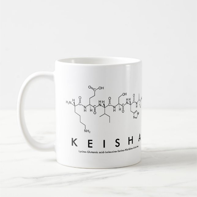 Tasse des Peptids Keisha (Links)
