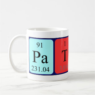 Tasse des periodischen Tabellennamens