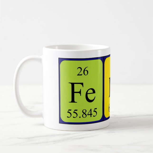 Tasse des periodischen Tabellennamens (Links)