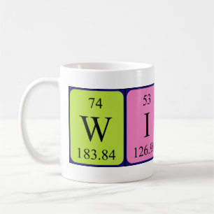 Tasse des periodischen Tabellennamens