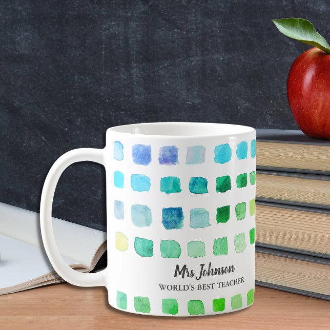 Tasse des personalisierten Teachers für den grünen (Von Creator hochgeladen)
