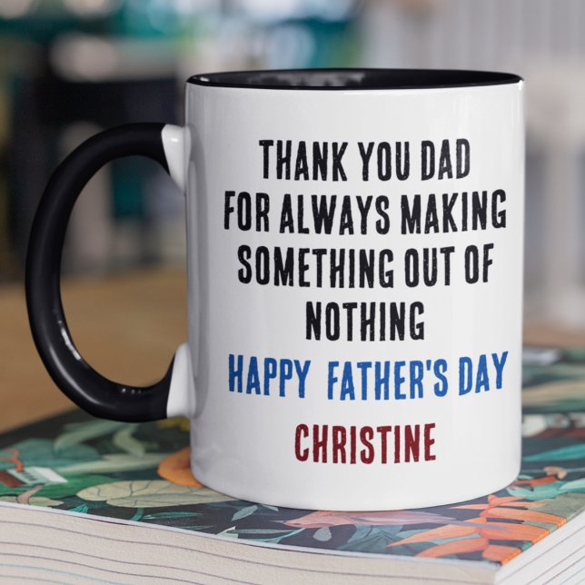 Tasse des personalisierten Vaters am Tag mit einer (Von Creator hochgeladen)