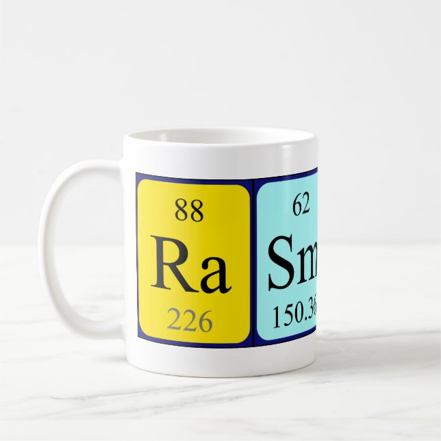 Tasse des Rasmus Periodennamens (Links)