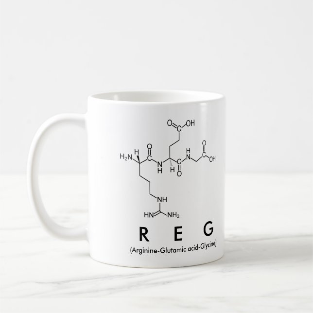 Tasse des Reg-Peptids (Links)