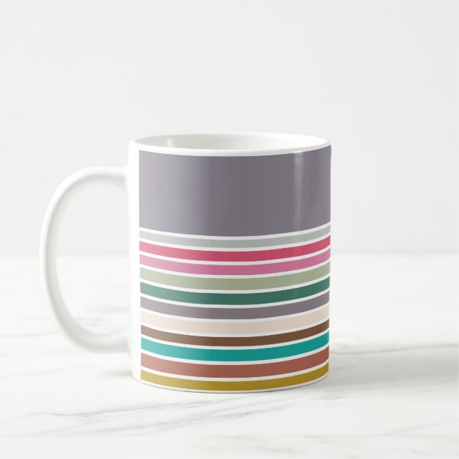 Tasse des Retro-Streifenmusters (Links)