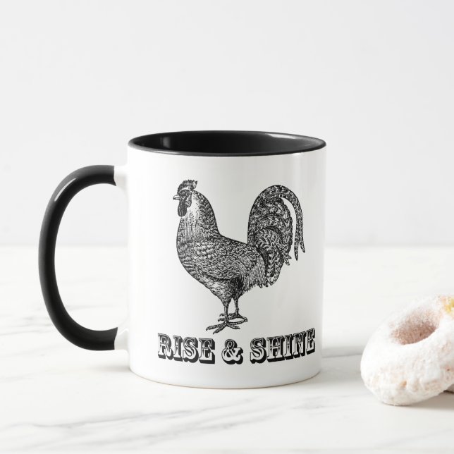 Tasse des Roosterkaffees von Rise und Shine (Mit Donut)