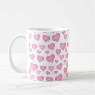 Tasse des rosa Herzmusters