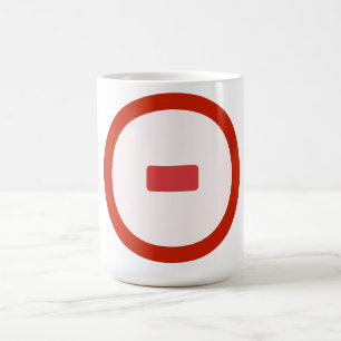 Tasse des Roten Minus-Symbols