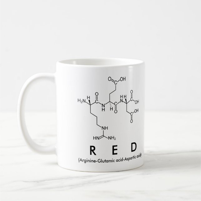 Tasse des roten Peptids (Links)