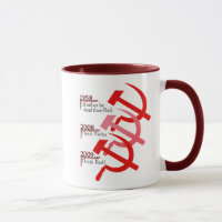 Tasse des russischen Hammer- und Sickle-Emblems